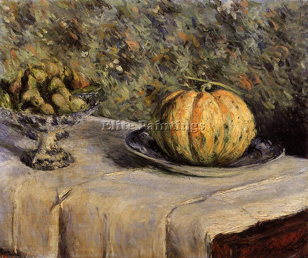 GUSTAVE CAILLEBOTTE MELON AND BOWL FIGS GUSTAVE CAILLEBOTTE 1880 1882 ARTIST OIL