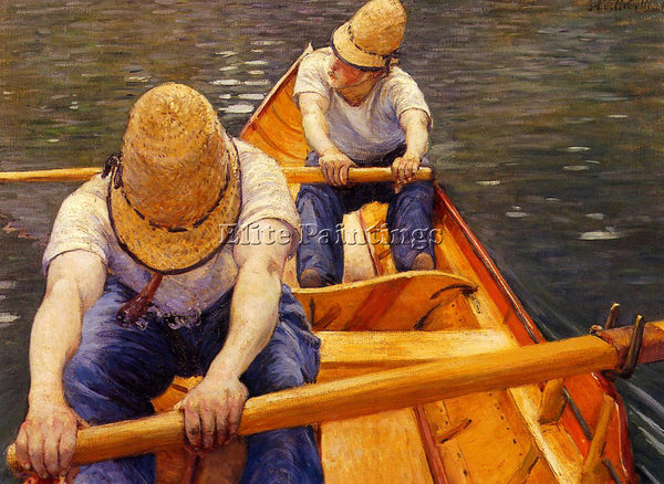 GUSTAVE CAILLEBOTTE OARSMEN ARTIST PAINTING REPRODUCTION HANDMADE OIL CANVAS ART