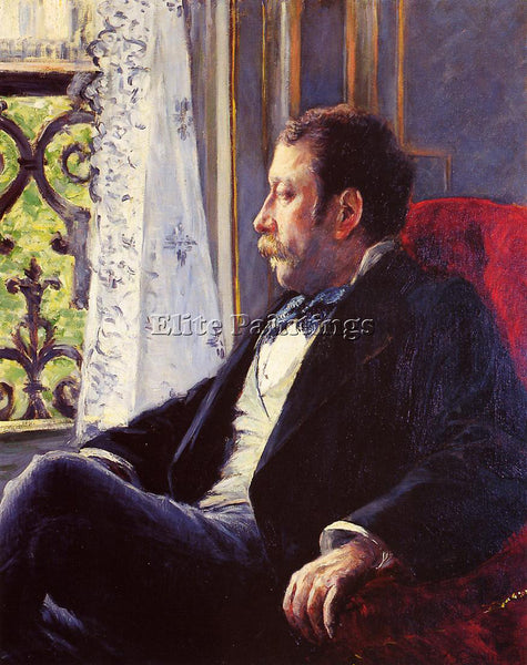 GUSTAVE CAILLEBOTTE PORTRAIT OF A MAN ARTIST PAINTING REPRODUCTION HANDMADE OIL