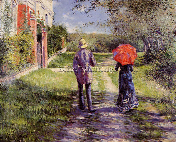 GUSTAVE CAILLEBOTTE RISING ROAD ARTIST PAINTING REPRODUCTION HANDMADE OIL CANVAS