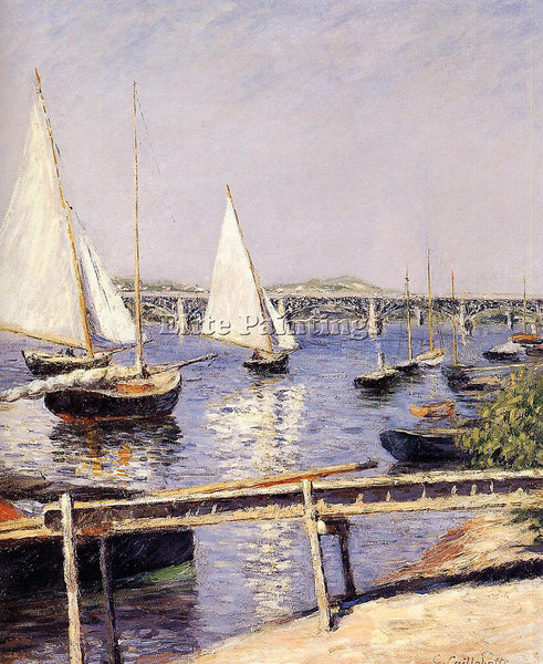 GUSTAVE CAILLEBOTTE SAILING BOATS AT ARGENTEUIL ARTIST PAINTING REPRODUCTION OIL