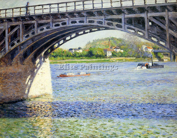 GUSTAVE CAILLEBOTTE THE ARGENTEUIL BRIDGE AND THE SEINE ARTIST PAINTING HANDMADE