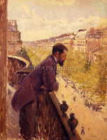 GUSTAVE CAILLEBOTTE THE MAN ON THE BALCONY ARTIST PAINTING REPRODUCTION HANDMADE