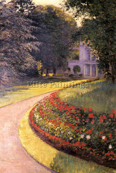 GUSTAVE CAILLEBOTTE THE PARK AT YERRES ARTIST PAINTING REPRODUCTION HANDMADE OIL