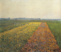 GUSTAVE CAILLEBOTTE THE YELLOW FIELDS AT GENNEVILLIERS ARTIST PAINTING HANDMADE