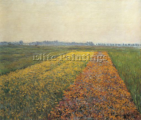 GUSTAVE CAILLEBOTTE THE YELLOW FIELDS AT GENNEVILLIERS ARTIST PAINTING HANDMADE