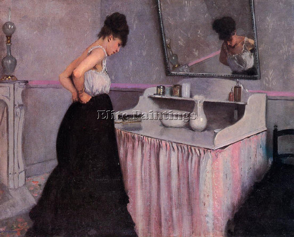 GUSTAVE CAILLEBOTTE WOMAN AT A DRESSING TABLE ARTIST PAINTING REPRODUCTION OIL