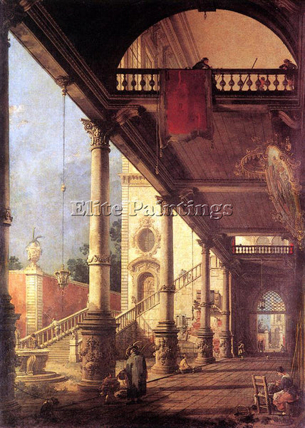 CANALETTO  PERSPECTIVE ARTIST PAINTING REPRODUCTION HANDMADE CANVAS REPRO WALL