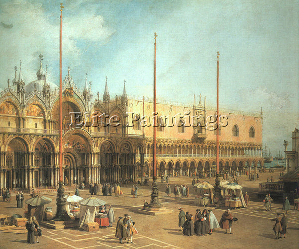 CANALETTO  PIAZZA SAN MARCO LOOKING SOUTHEAST ARTIST PAINTING REPRODUCTION OIL
