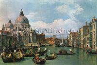 CANALETTO  THE GRAND CANAL AND THE CHURCH OF THE SALUTE ARTIST PAINTING HANDMADE