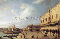 CANALETTO  VIEW OF THE DUCAL PALACE ARTIST PAINTING REPRODUCTION HANDMADE OIL