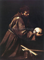 CARAVAGGIO ST FRANCIS ROME ARTIST PAINTING REPRODUCTION HANDMADE OIL CANVAS DECO