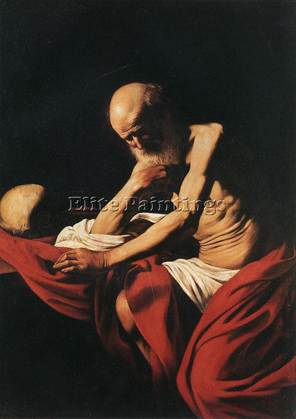 CARAVAGGIO ST JEROME 1605 ARTIST PAINTING REPRODUCTION HANDMADE OIL CANVAS REPRO