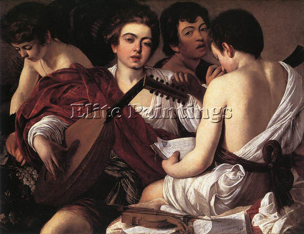 CARAVAGGIO THE MUSICIANS ARTIST PAINTING REPRODUCTION HANDMADE CANVAS REPRO WALL