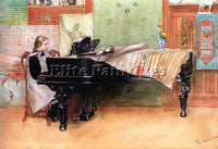 CARL LARSSON SKALORNA PLAYING SCALES ARTIST PAINTING REPRODUCTION HANDMADE OIL