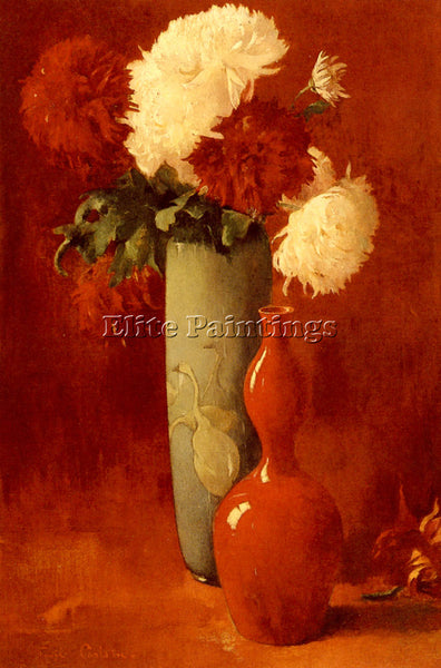 AMERICAN CARLSEN EMIL VASES AND FLOWERS ARTIST PAINTING REPRODUCTION HANDMADE - Oil Paintings Gallery Repro
