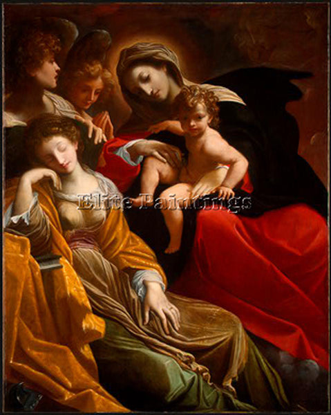 ITALIAN CARRACCI LODOVICO THE DREAM OF SAINT CATHERINE OF ALEXANDRIA OIL CANVAS