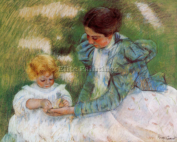 MARY CASSATT MOTHER PLAYING WITH HER CHILD ARTIST PAINTING REPRODUCTION HANDMADE