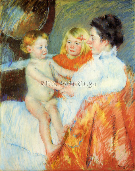 MARY CASSATT MOTHER SARA AND THE BABY ARTIST PAINTING REPRODUCTION HANDMADE OIL