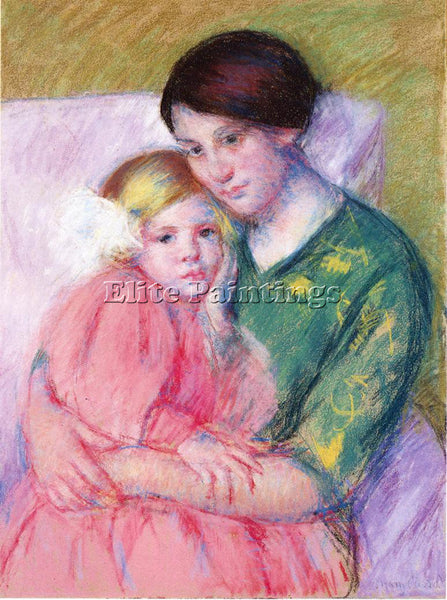 MARY CASSATT MOTHER AND CHILD READING ARTIST PAINTING REPRODUCTION HANDMADE OIL