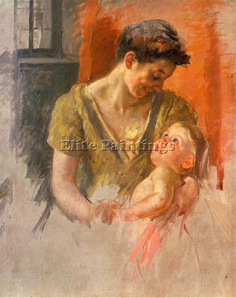 MARY CASSATT MOTHER AND CHILD SMILING AT EACH OTHER ARTIST PAINTING REPRODUCTION