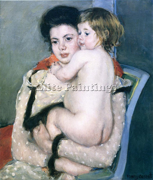 MARY CASSATT REINE LEFEBVRE HOLDING A NUDE BABY ARTIST PAINTING REPRODUCTION OIL
