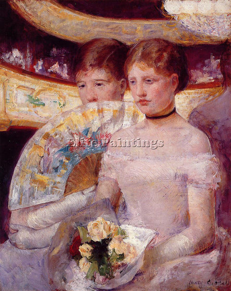 MARY CASSATT TWO WOMEN IN A THEATER BOX ARTIST PAINTING REPRODUCTION HANDMADE