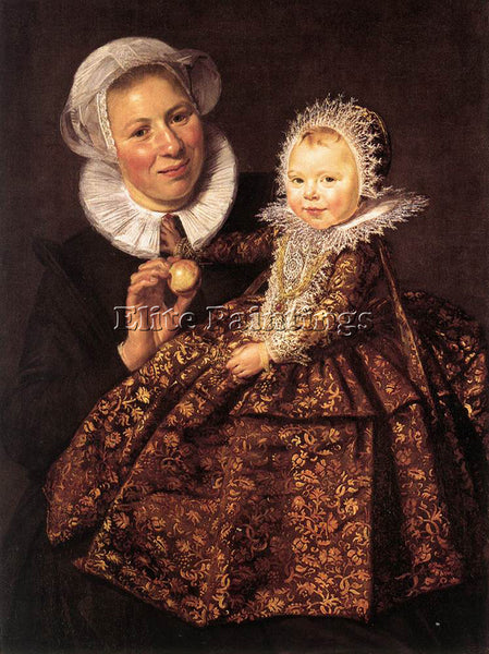 FRANS HALS CATHARINA HOOFT WITH HER NURSE ARTIST PAINTING REPRODUCTION HANDMADE