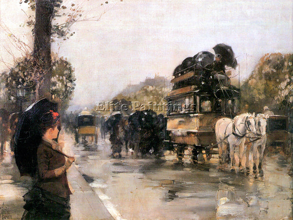 HASSAM CHAMPS ELYSEES PARIS ARTIST PAINTING REPRODUCTION HANDMADE OIL CANVAS ART