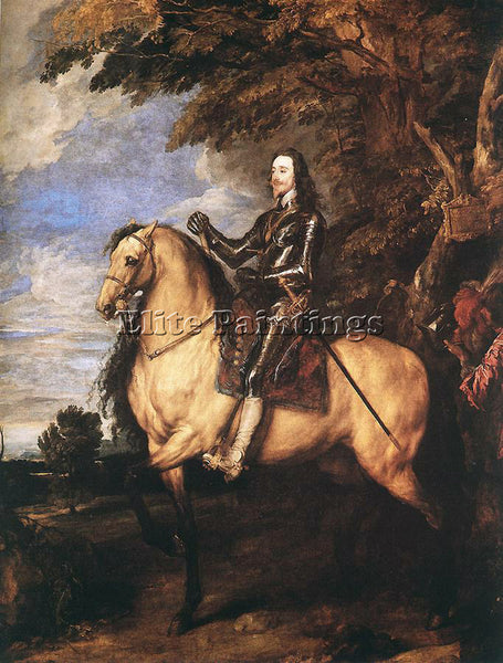 SIR ANTONY VAN DYCK CHARLESI ON HORSEBACK ARTIST PAINTING REPRODUCTION HANDMADE