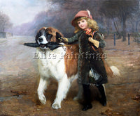 BRITISH CHARLES BURTON BARBER1 ARTIST PAINTING REPRODUCTION HANDMADE OIL CANVAS