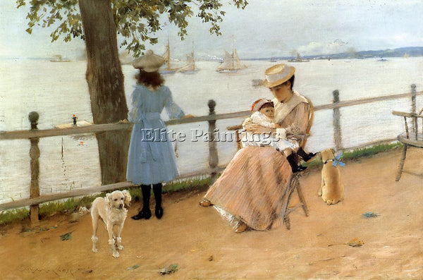 WILLIAM MERRITT CHASE AFTERNOON BY THE SEA AKA GRAVESEND BAY ARTIST PAINTING OIL