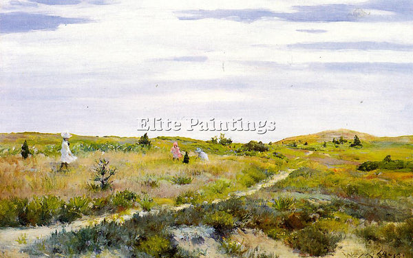 WILLIAM MERRITT CHASE ALONG THE PATH AT SHINNECOCK ARTIST PAINTING REPRODUCTION