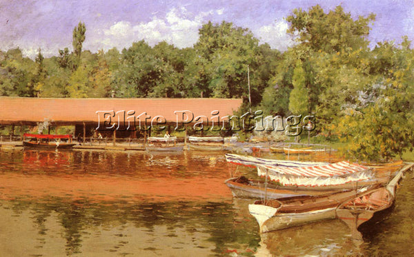 WILLIAM MERRITT CHASE BOAT HOUSE PROSPECT PARK ARTIST PAINTING REPRODUCTION OIL