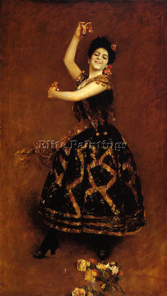 WILLIAM MERRITT CHASE CARMENCITA ARTIST PAINTING REPRODUCTION HANDMADE OIL REPRO