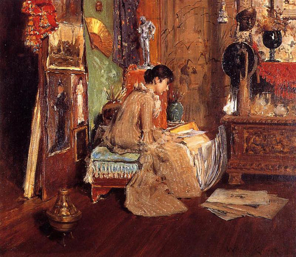 WILLIAM MERRITT CHASE CONNOISSEUR ARTIST PAINTING REPRODUCTION HANDMADE OIL DECO