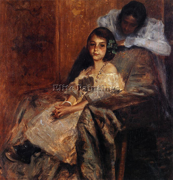 WILLIAM MERRITT CHASE DOROTHY AND HER SISTER 1 ARTIST PAINTING REPRODUCTION OIL