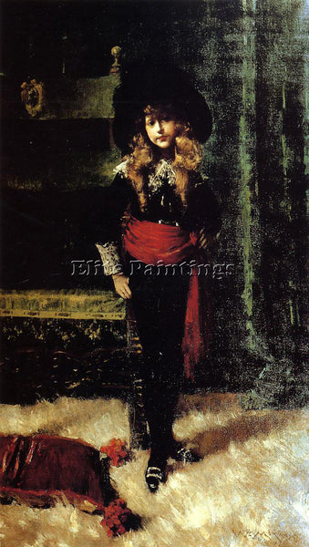 WILLIAM MERRITT CHASE ELSIE LESLIE LYDE AS LITTLE LORD FAUNTLEROY ARTIST CANVAS