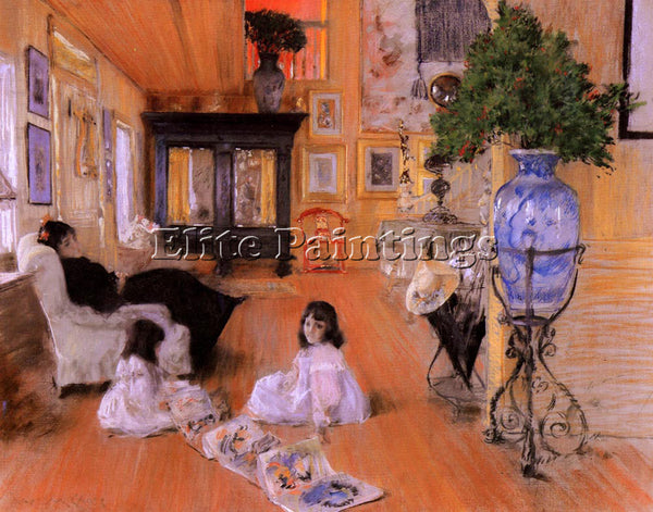 WILLIAM MERRITT CHASE HALL AT SHINNECOCK ARTIST PAINTING REPRODUCTION HANDMADE