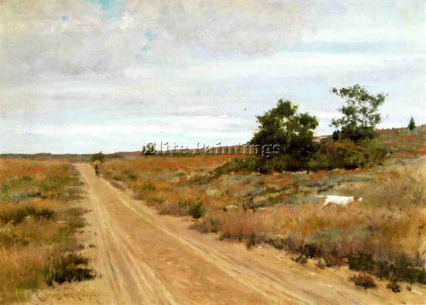 WILLIAM MERRITT CHASE HUNTING GAME IN SHINNECOCK HILLS ARTIST PAINTING HANDMADE