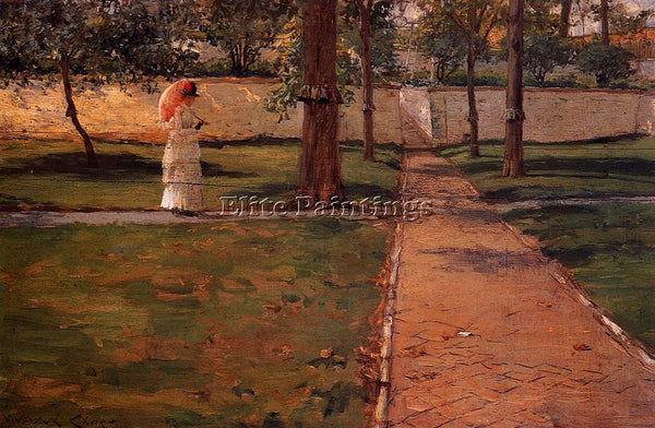 WILLIAM MERRITT CHASE IN BROOKLYN NAVY YARD ARTIST PAINTING HANDMADE OIL CANVAS
