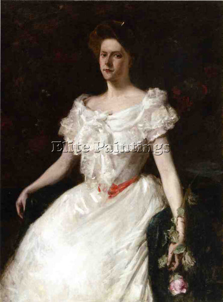 WILLIAM MERRITT CHASE LADY WITH A ROSE ARTIST PAINTING REPRODUCTION HANDMADE OIL