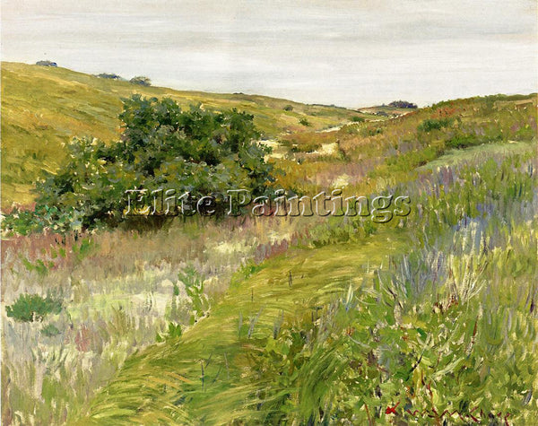WILLIAM MERRITT CHASE LANDSCAPE SHINNECOCK HILLS ARTIST PAINTING HANDMADE CANVAS