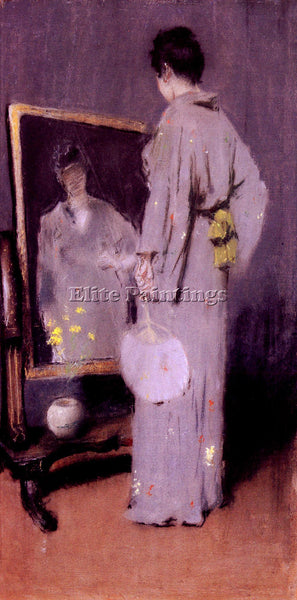 WILLIAM MERRITT CHASE MAKING HER TOILET ARTIST PAINTING REPRODUCTION HANDMADE