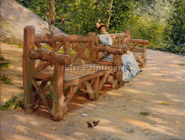 WILLIAM MERRITT CHASE PARK BENCH AKA AN IDLE HOUR IN PARK CENTRAL PARK PAINTING