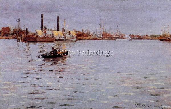 WILLIAM MERRITT CHASE THE EAST RIVER ARTIST PAINTING REPRODUCTION HANDMADE OIL
