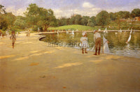 WILLIAM MERRITT CHASE THE LAKE FOR MINIATURE YACHTS AKA CENTRAL PARK OIL CANVAS