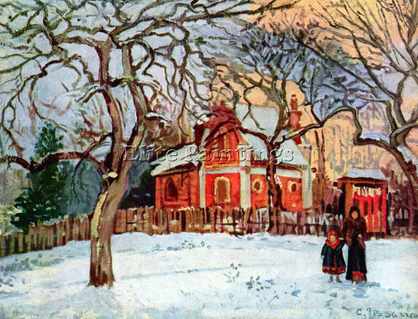 PISSARRO CHESTNUT TREES IN LOUVECIENNES ARTIST PAINTING REPRODUCTION HANDMADE
