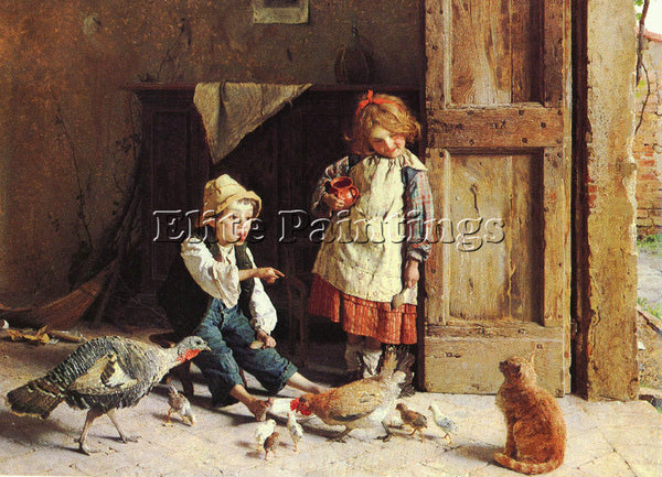 ITALIAN CHIERICI GAETANO DISCIPLINE ARTIST PAINTING REPRODUCTION HANDMADE OIL