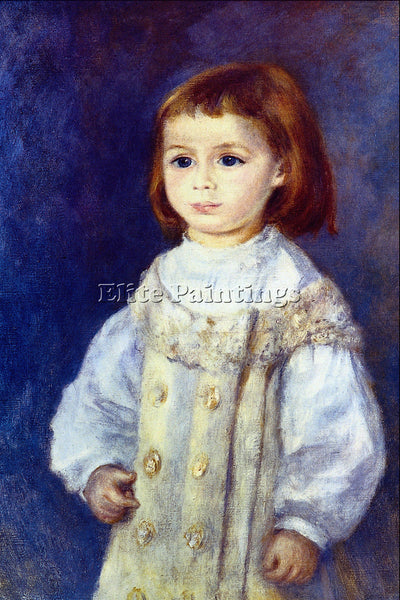 RENOIR CHILD IN WHITE ARTIST PAINTING REPRODUCTION HANDMADE OIL CANVAS REPRO ART